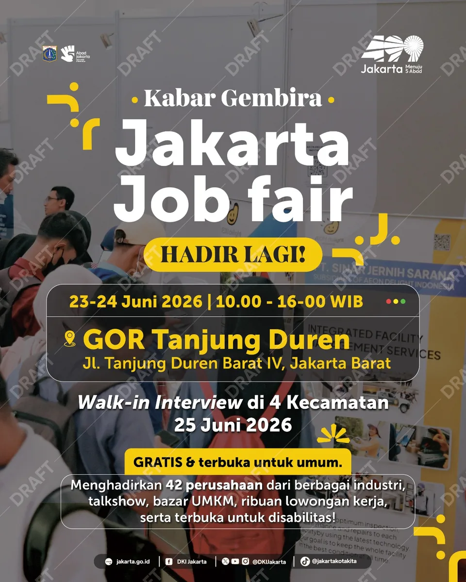 Job Fair Kabupaten Bima 2026 (Suku Dinas TKTE Wilayah Kabupaten Bima Barat) : 23-24 Juni 2026